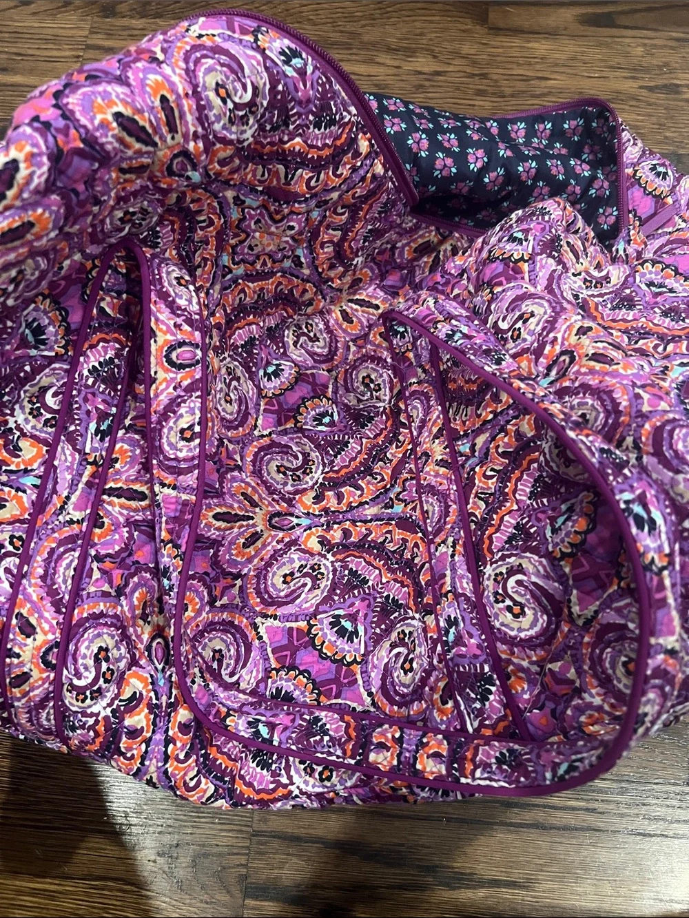 Vera Bradley Pink Paisley Quilted Tote